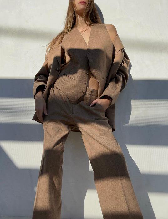 1990's Yves Saint Laurent 3 Piece Tweed Suit