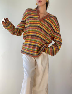 Dolce Gabbana Oversized Striped Sweater