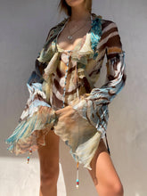 Load image into Gallery viewer, Vintage Cavalli Ruffled Silk Mini Dress/Blouse
