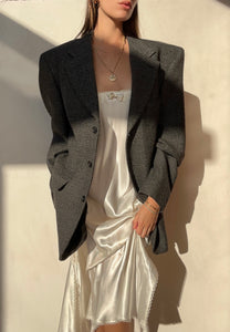Vintage Yves Saint Laurent Grey Boxy Blazer