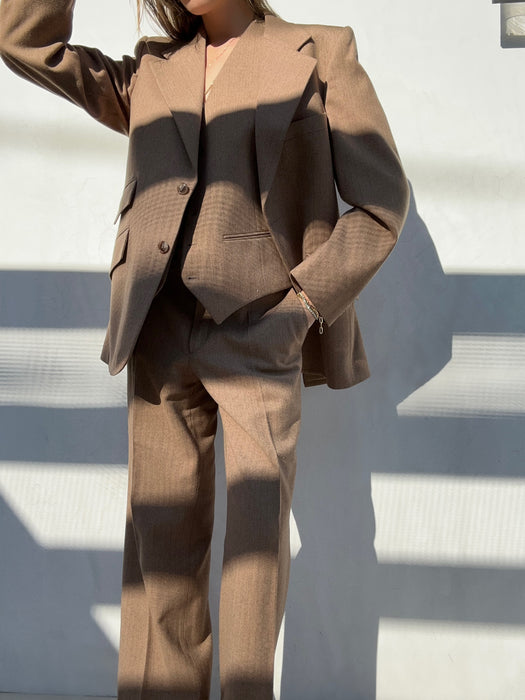 1990's Yves Saint Laurent 3 Piece Tweed Suit