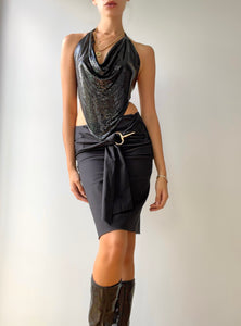 Gucci Tom Ford 2005 Gold HorseBit Skirt