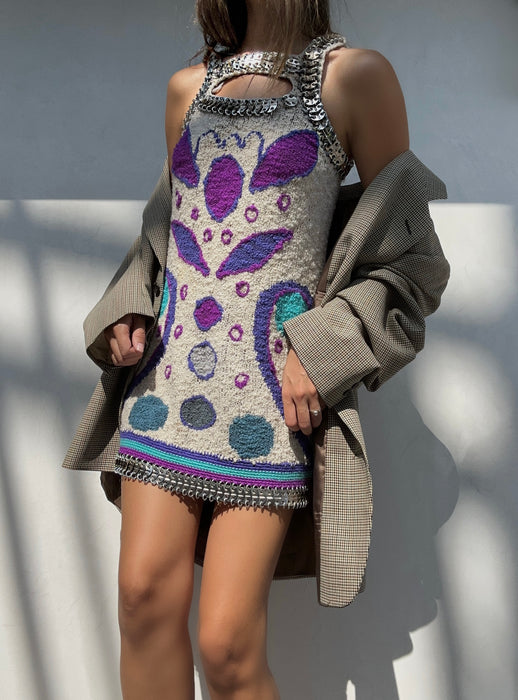 RARE 1960s Paco Rabanne Mini Dress