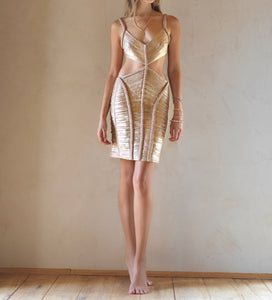 Vintage Herve Leger Runway Goddess Cutout Dress – villa amour vintage Vintage Herve Leger Runway Goddess Cutout Dress – villa amour vintage