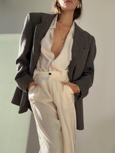 Christian Dior Herringbone Tweed Blazer