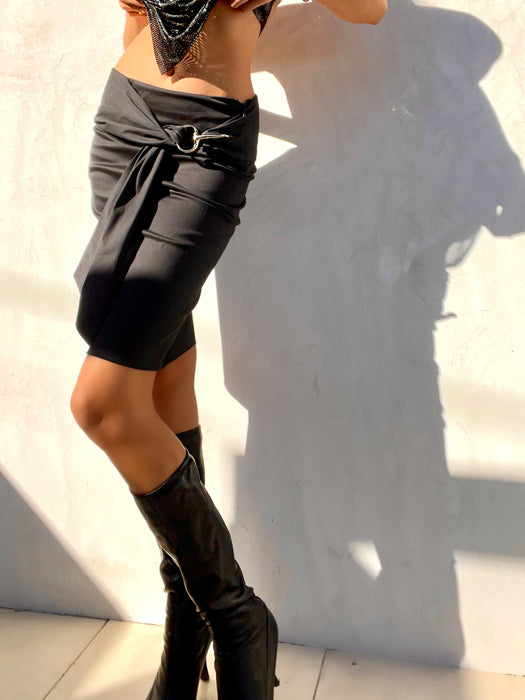 Gucci Tom Ford 2005 Gold HorseBit Skirt