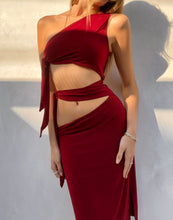 Load image into Gallery viewer, Vintage Burgundy Cutout Dress

